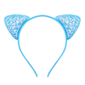Miniatyrbilde 3 av 5: Glitter Cat Ear Headbands 4 stk. Katteørebånd for Jenter og Kvinner