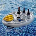 Oppustelig flydende drikke- og snackholder til pools og boblebade