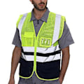 Miniatyrbillede 3 af 5: Åndbar Hi Vis Vest Refleksstribe Sikkerhedsarbejdsvest (XL Gul)