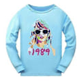 Pikkukuva 2 / 5: Taylor Swift Pitkähihainen Pyjama Pyjamasetti Lasten Yöasut Swiftie Fanituote Lahja (9-10 Vuotta Sininen)