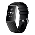 Miniatyrbillede 2 af 5: Fitbit Charge 3/4 armbånd silikone Sort (L)