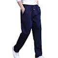 Miniatyrbillede 1 af 5: Fianao Bukser Solid Farve Straight Casual Løse Snøre Sportsbukser til Hjem (5XL Royal Blå)