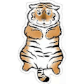 Miniatyrbild 1 av 5: Tiger-mönstrad matta djurmönster liten matta imitation kohudläder (Jujube)