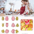 Miniatyrbild 2 av 3: Jul Kakform Set 6 Delar Mönster Kök DIY Bakform För Kex Bakverk Fondant Tårtor