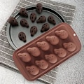 Miniatyrbillede 4 af 5: 2 stk. Halloween chokoladeforme, kranie silikone bageform, ikke