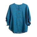 Miniatyrbillede 4 af 4: Fritidsskjorter Knap Top Dame Løs Langærmet Oversized Skjorte Dame Bluser Casual (XL hvid)