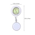 Miniatyrbillede 2 af 2: Badge Reel Lommeur Mode Lommeur Clip-on Lomme Hængeur Kreativ Lomme Hængeur Testur til Studerende (Hvid Selvlysende)