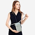 Miniatyrbillede 2 af 4: Stilful PU Læder Blokerende Crossbody Mobiltelefon Taske Til Kvinder Grøn