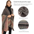 Miniatyrbilde 3 av 5: Elegant sjal med åpen front for kvinner, myk poncho, egnet for vår, høst og vinter