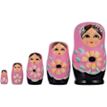 Miniatyrbild 1 av 5: 5 st Trä Ryska Nesting Dolls Dockor Trä Dockor Leksak Barn