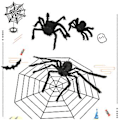 Miniatyrbilde 3 av 5: 30/60/75/90/125cm Svart Edderkopp Edderkoppnett For Halloween Spøkelseshus Innendørs Utendørs Dekorasjon (Svart Nett Ingen Edderkopp)