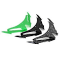Miniatyrbilde 3 av 5: Motorsykkel Frontdekorasjon Nesenebb for NINJA500 500 2024-2025 Downforce Luftavleder, C