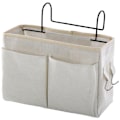 Miniatyrbillede 1 af 5: 1 Styk (Hvid) Sengelomme, Vandafvisende Canvas Sengereol Organizer