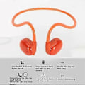 Pikkukuva 2 / 5: Bluetooth 5.3 Langattomat kuulokkeet, melua vaimentavat, vedenpitävät, stereo avoimet korvakuulokkeet juoksuun, oranssi/punainen
