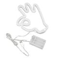 Miniatyrbilde 1 av 5: Håndfinger Neonlys OK Formet LED Neonskilt Batteri USB og Batteridrevet Veggdekorlys for Hjem Soverom