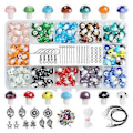 Miniatyrbillede 1 af 5: Svampeperler Håndlavede Lampwork Perler Blandede Svampe Charm Spacer Perle