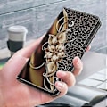 Miniatyrbild 5 av 5: För iPhone 16 Pro Max Fodral PU Läder Plånbok Flipskydd med Ställfunktion (Stil C)