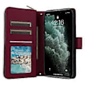 Miniatyrbillede 2 af 5: Til iPhone 11 Pro Etui Rhombus PU Læder Flip Telefon Cover Lynlås Pung (Style D)