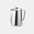 Rustfrit stål kaffekop krus mælkeskummerkande kande med låg til