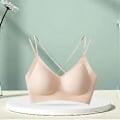 Pikkukuva 2 / 5: Naisten Rintaliivit Jelly Strip Tuki T-paita Rintaliivit Alusvaatteet Push up Rintaliivit Pehmustetut Braletit (M Beige)