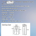 Miniatyrbild 4 av 5: Herrar Dubbelknäppt Blazer Kostym 2 Delar Slim Fit Bröllop Brudgum Tuxedo Peak Lapel Formell Prom Suits (38 Svart)