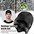 Miniatyrbild 4 av 4: Varm Vintermössa för Vuxna, Skull Cap, Utomhuscykling, Hjälmfoder i Fleece, Öronskydd, Motorcykel- och Löparmössa, Passar Under Hjälmar (Svart)