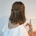 Pikkukuva 2 / 5: 3 kpl ontto sydän boho hiuspidikettä, kulta ontto hiuspidike hiusneula metalli geometria hiuspidike minimalistinen bobby