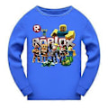 Miniatyrbild 2 av 5: 7-14 år Barn Pojkar Flickor Roblox Spel Tryckt T-shirt Toppar Byxor Pyjamas Set Pjs Sovkläder Nattkläder (9-10 år Mörkblå)