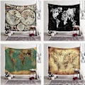 Pikkukuva 2 / 2: Koristeellinen kuvakudos Historiallinen Atlas Vanha Maailmankartta Seinävaate Kodin Sisustus Seinäsisustus Koristeluun 150x200 Cm2.
