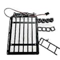 Pikkukuva 4 / 5: Universaali kattoteline tavarateline autokehys LED-valolla 1/18 C8801 RC Crawler -auton osille, neliölamppu