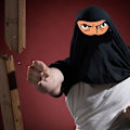 Pikkukuva 3 / 5: 2023 Kysy Minulta Ninja-Naamioistani T-paita Karate Taistelulajien Aikuisille Tee Top(4XL Vaaleanharmaa)