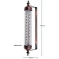 Miniatyrbillede 2 af 5: Udendørs Termometer med Måler, Bronze Effekt - Stilfuldt Udendørs Havetermometer Egnet til Udendørs Temperatur, Drivhus, Garage, Nemt at Hænges Op
