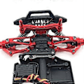 Pikkukuva 3 / 5: RC-auton päivitys etu- ja takakuoren pilarit SCY 1/18 18101 18102 RC Crawler -auton päivitysosille, punainen