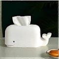 Miniatyrbillede 4 af 5: Silikon Vævspapir Dispenser Sød Hvalformet Vævspapir Dispenser Holder Serviet Organiser til Badeværelse Vanity Bordplader (hvid 1 stk)