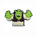Miniatyrbillede 4 af 5: 10 stk. 3D Clog-Sandaler Pynt (Shrek), Sko Charms, Sød Sko