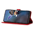 Miniatyrbillede 2 af 5: Til Samsung Galaxy A32 5G/M32 5G PU Læder Wallet Cover Blomster Prægning Telefon Cover med Støttefod (Style D)