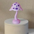 Miniatyrbillede 2 af 5: Svamp bordlampe LED mini genopladelig natlampe skrivebords ornament sovesal soveværelse sengelampe gave (blå)