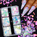 Pikkukuva 1 / 6: laatikot Mermaid glitter kynsien taide ruudullinen kynsien taide koristeet kynsien taide mallit kynsien taide