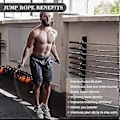 Miniatyrbillede 3 af 5: Hurtig Speed Sjippetov til Double Bottom Wod, Vægtet Sjippetov med Professionelle Fitness Træninger Skridsikre Aluminium Håndtag Kuglelejer
