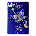 Miniatyrbild 1 av 3: För Honor Pad X9a TPU Skal Mönstertryck Slim Tablet Skyddsfodral (Blå Fjäril)