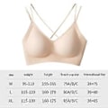 Miniatyrbilde 2 av 5: Dame BH Jelly Strip Støtte T-skjorte BH Undertøy Push up BH Vatterte Braletter (XL Beige)