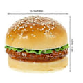 Miniatyrbilde 2 av 3: 2 stk. Simuleringsmodell av falsk burger, kunstig burgermodell for utstilling, kunstig brødmodell