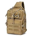 Miniatyrbild 1 av 5: Taktisk Ryggsäck Militär Sling Ryggsäck Armé Molle Vattentät EDC Ryggsäck Väska för Utomhus Vandring Camping Jakt (Lera Färg)