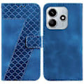 Miniatyrbillede 1 af 5: Til Xiaomi Redmi Note 14 5G Stand Case 7-Formet Mønster Præget Læder Telefon Cover (Style D)