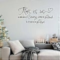 Pikkukuva 4 / 5: This is Us Crazy Loud Love Seinätarra Vinyyli Rakkaus Lause Seinätarra Inspiroiva Perhe Lause Tarra Taide Kirjaimet Sanonta Kodin Sisustus Makuuhuoneeseen