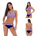 Miniatyrbilde 4 av 5: Jentebadedrakt split bikini sexy strand kvinners badetøy 4xl Lilla