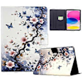 Miniatyrbillede 1 af 5: Stativ Etui til iPad/iPad 10.9 Mønsterprintet Tablet Læder Cover med Auto Vågn/Sov (Pink Blomst)