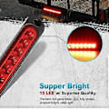 Miniatyrbillede 5 af 5: 2 stk. Trailer Bremse Baglygte Bar 12-24V 15 LED, Vandtætte Baglygter, Kørelys, Identifikationslys til Offroad Lastbil Varebil Bil RV UTV ATV