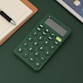 Miniatyrbillede 1 af 5: Sød Farve Lommeregner Automatisk Søvn Nem At Læse Lommeregner Til Skoleelever Drenge Piger (Mørkegrøn)