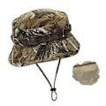 Pikkukuva 2 / 2: Maastokuvioinen Boonie-hattu Ripstop-ämpärihattu leukahihnalla urheiluun, metsästykseen, kalastukseen ja auringonsuojaan (Deadwood Camouflage 60 Yard)
